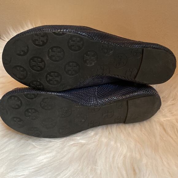 Tory Burch textured leather black ballet flats Size 6 - Picture 4 of 10